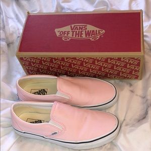 light pink slip on vans